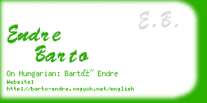 endre barto business card